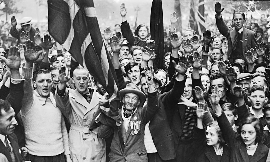 British fascists demonstrating in London