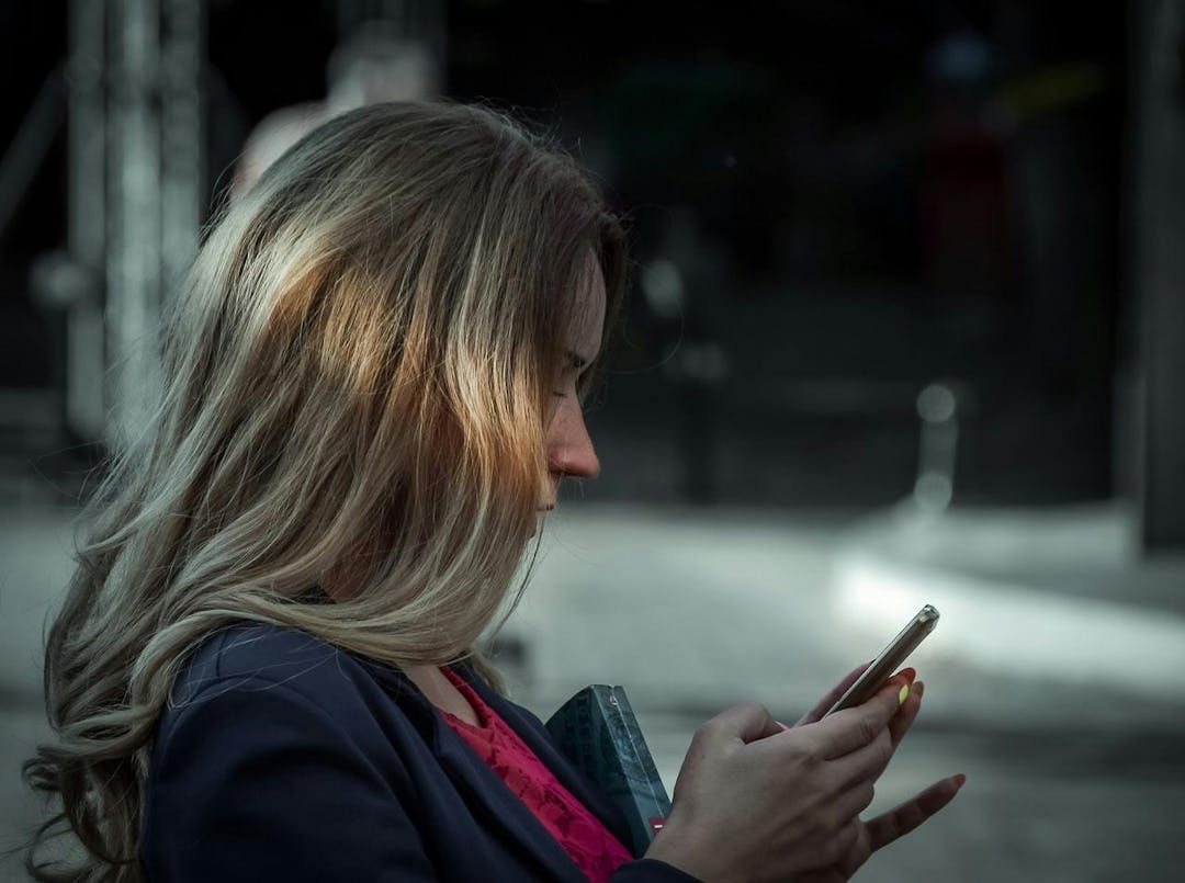 Woman using phone